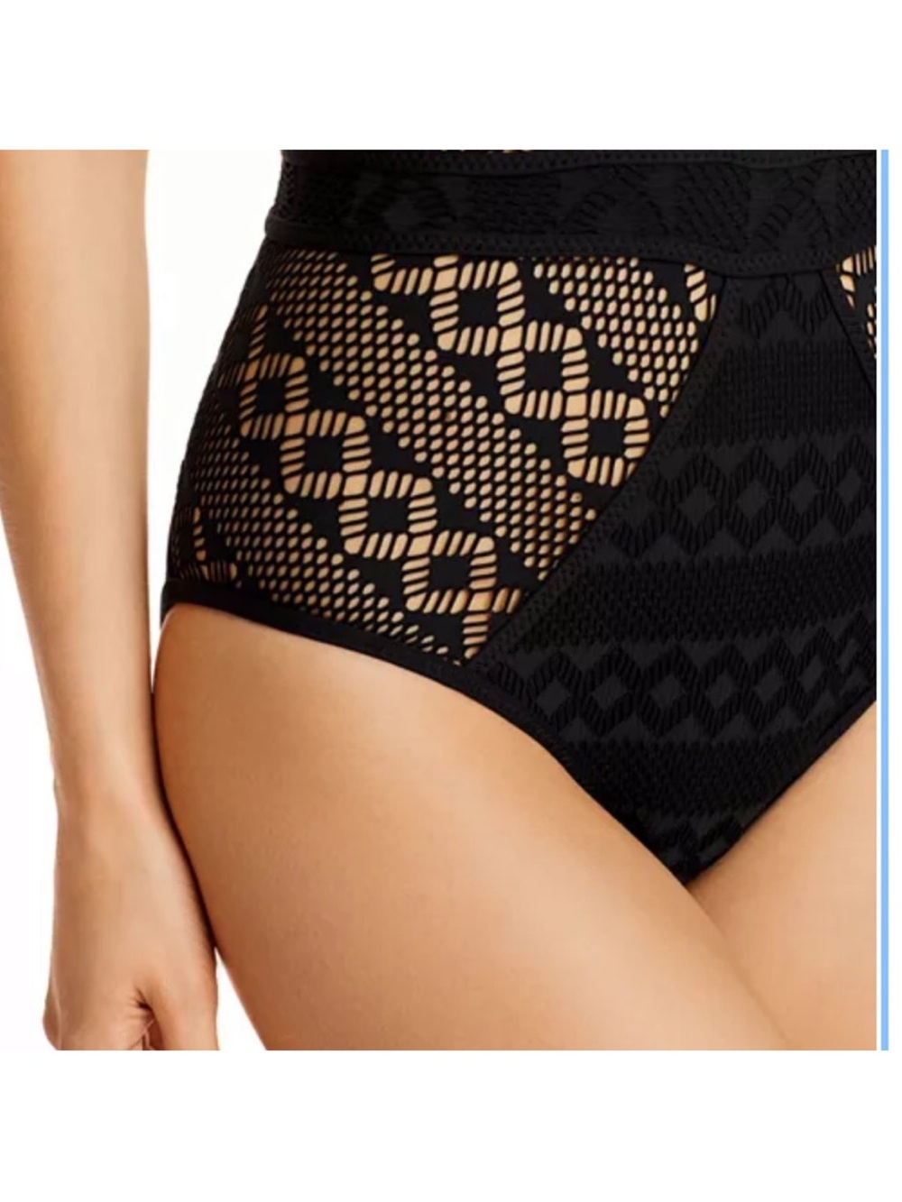 BECCA Color Play Crochet Plunge One-Piece Swimsuit - Picture 14 of 16